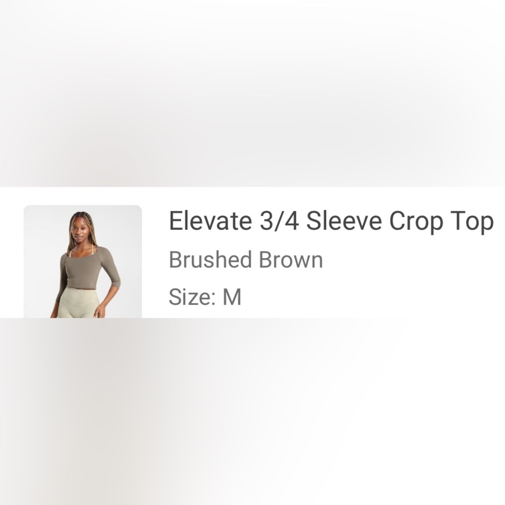 Gymshark elevate crop top